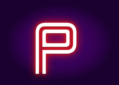 Name Initials P Neon Signs - Classic