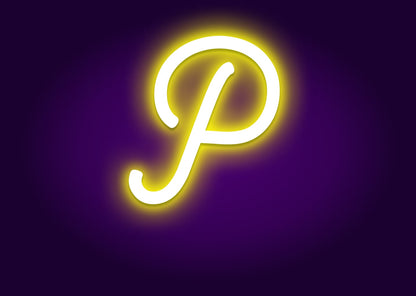 Name Initials P Neon Signs - Modern