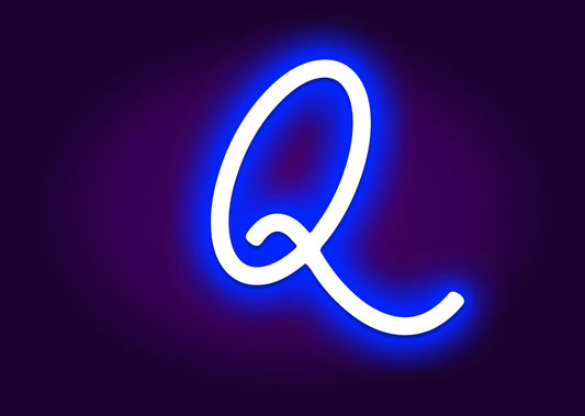 Name Initials Q Neon Signs - Modern