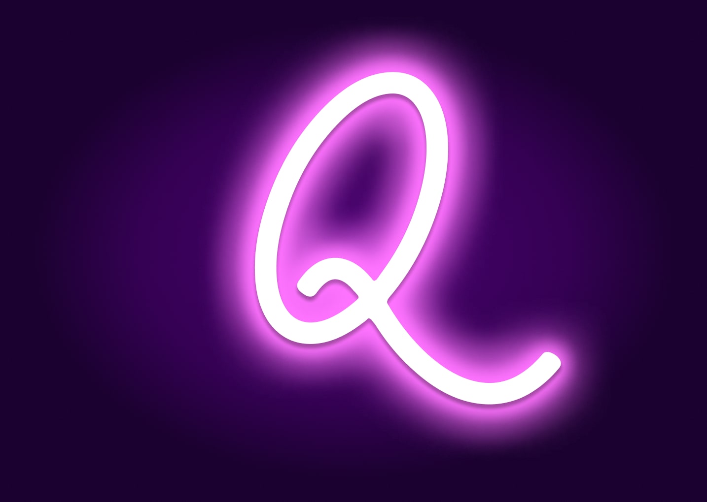 Name Initials Q Neon Signs - Modern