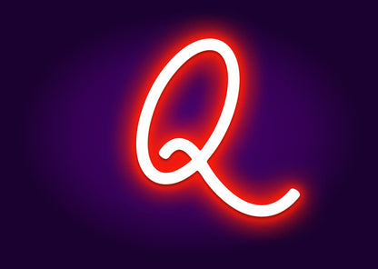 Name Initials Q Neon Signs - Modern