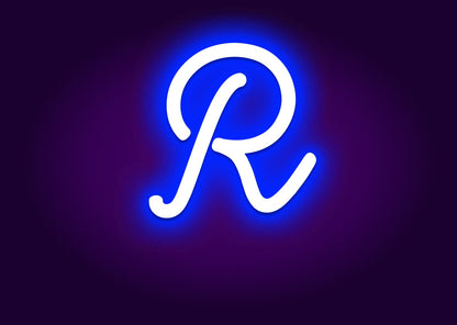 Name Initials R Neon Signs - Modern