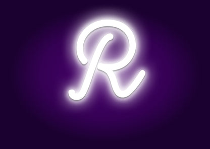 Name Initials R Neon Signs - Modern