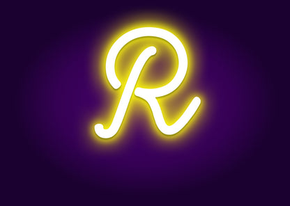 Name Initials R Neon Signs - Modern