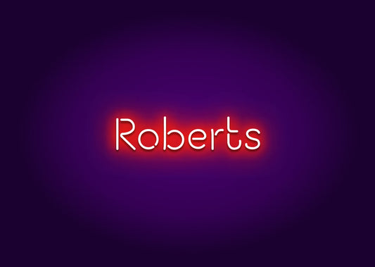 Roberts - Name Neon Signs