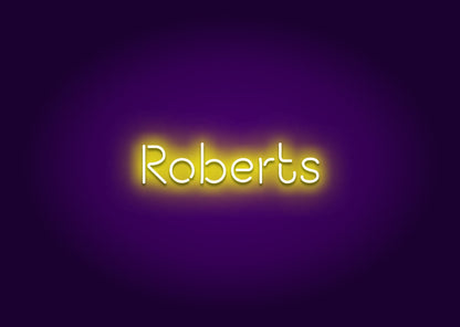 Roberts - Name Neon Signs