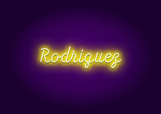 Rodriguez - Name Neon Signs