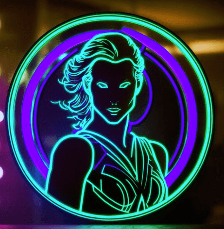 Sarah Washington Logo Design Custom Neon Sign Light | OMG Neon