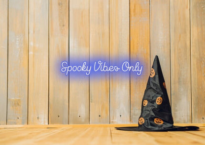 SpookyVibesOnly - Blue | Blue Halloween Neon Signs | Blue Spooky Neon Signs  | Blue Scary Neon Signs | OMGNeon.com
