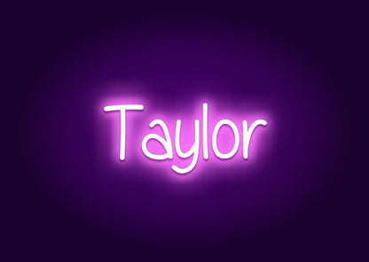 Taylor - Name Neon Signs