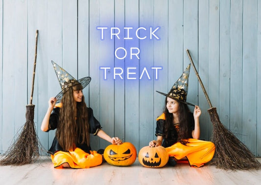 TrickorTreat - Blue  | Blue Halloween Neon Signs | Blue Spooky Neon Signs | OMGNeon.com