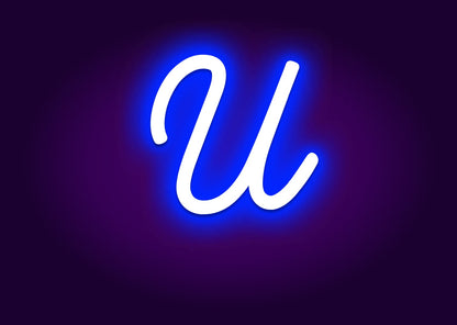 Name Initials U Neon Signs - Modern