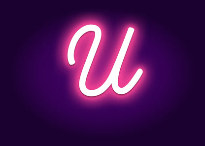 Name Initials U Neon Signs - Modern