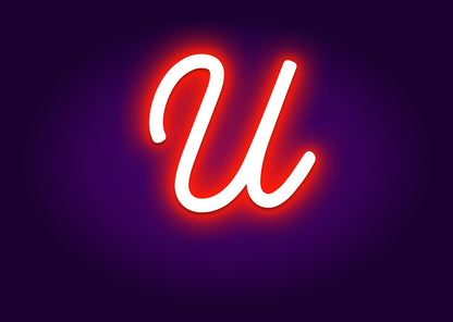 Name Initials U Neon Signs - Modern