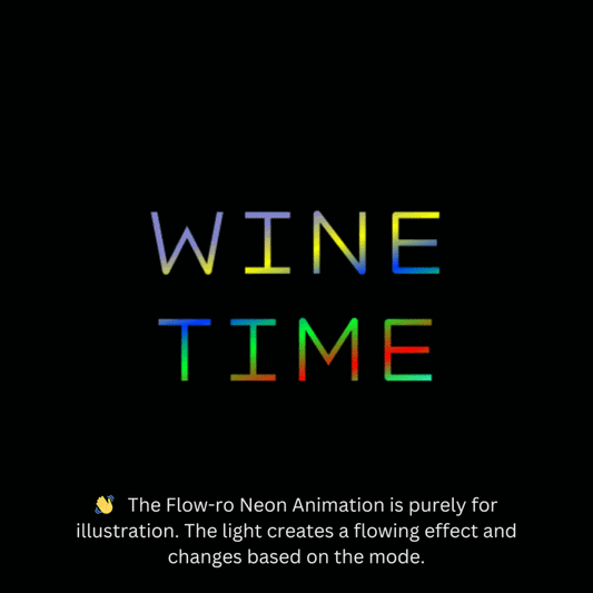 WINE TIME | Bar Neon Signs | Neon Signs for Hangout place | Flow-ro Neon Ambient Light | Neon Sign with a flow