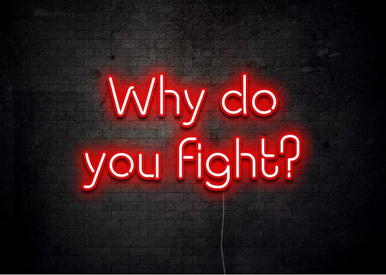 Why do you fight? - Neon Sign