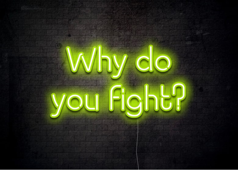 Why do you fight? - Neon Sign