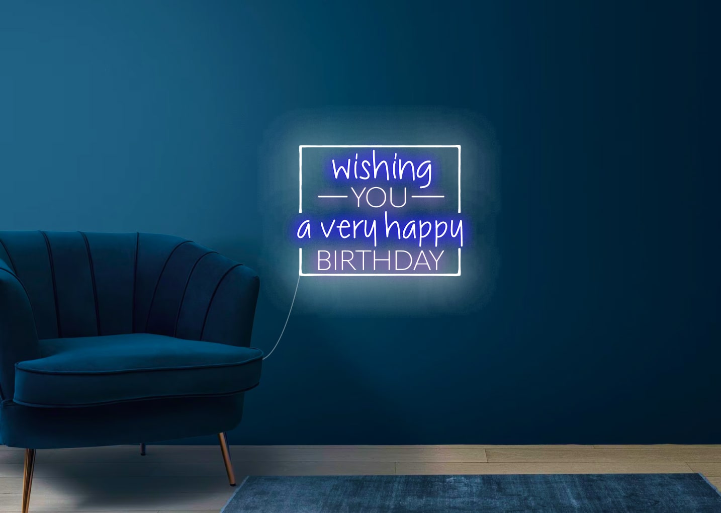 Wishing You A Very Happy Birthday Dual Color Neon Sign