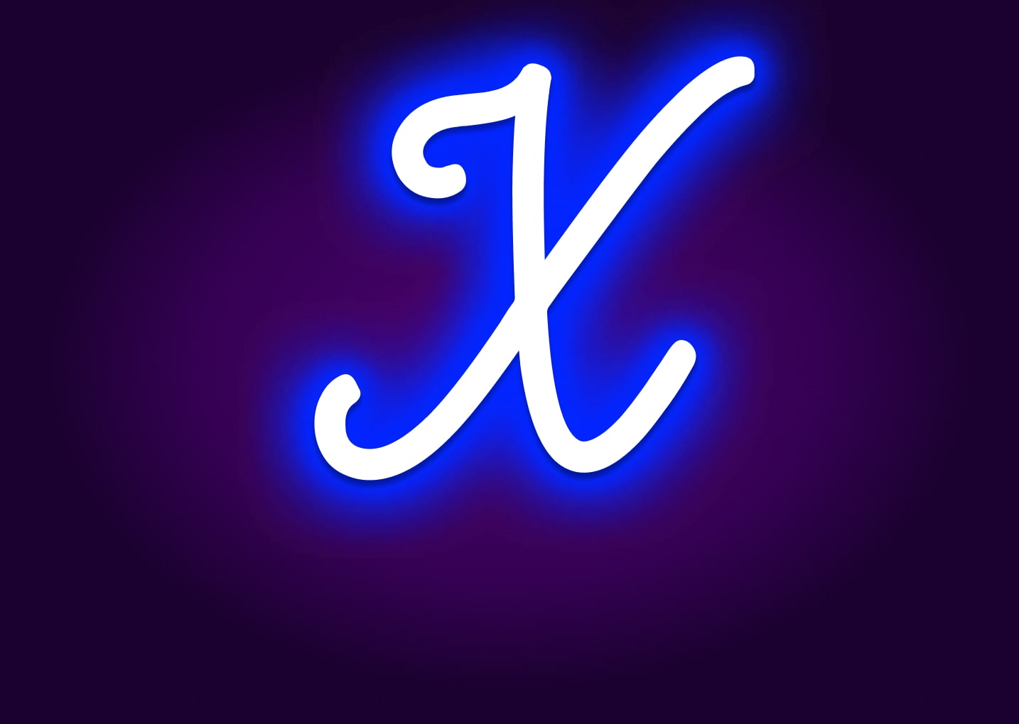 Name Initials X Neon Signs - Modern