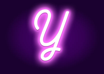 Name Initials Y Neon Signs - Modern