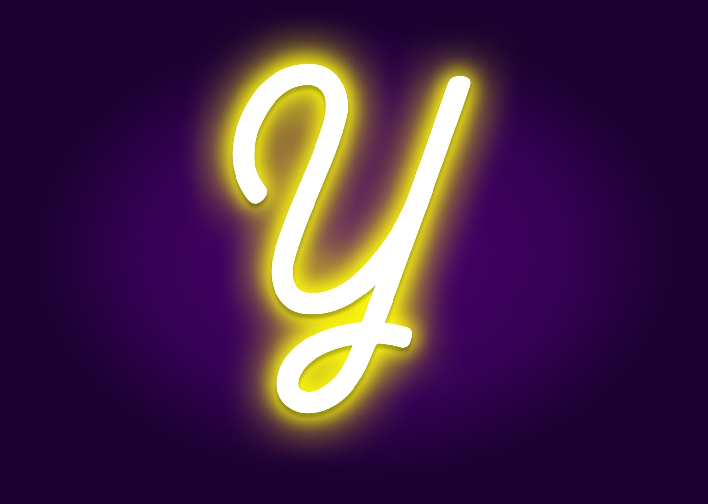 Name Initials Y Neon Signs - Modern