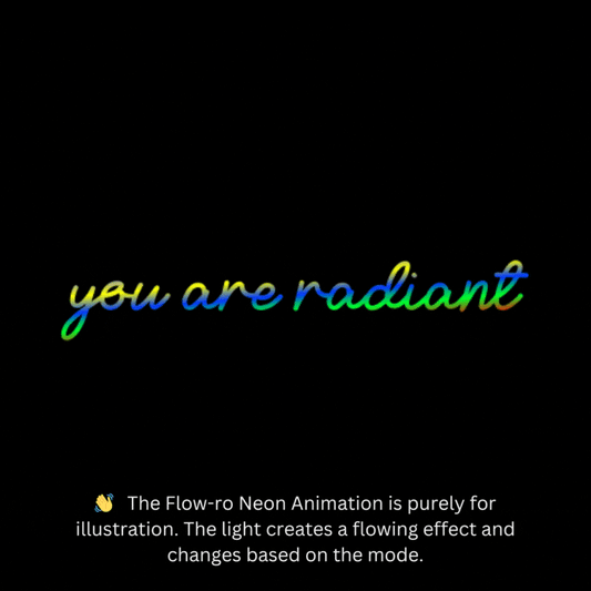 You are radiant | Motivational Neon Signs | Neon Signs for Living Room | Flow-ro Neon Ambient Light | Neon Sign with a flow