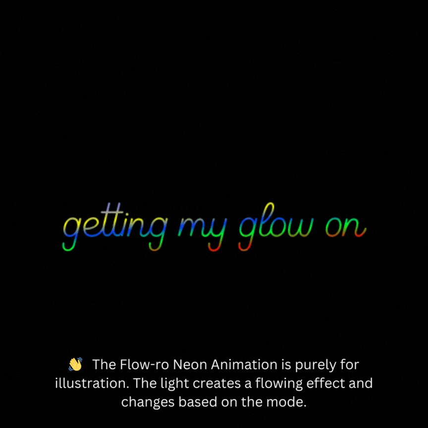 getting my glow on | Gym Neon Signs | Neon Signs for Living Room | Flow-ro Neon Ambient Light | Neon Sign with a flow