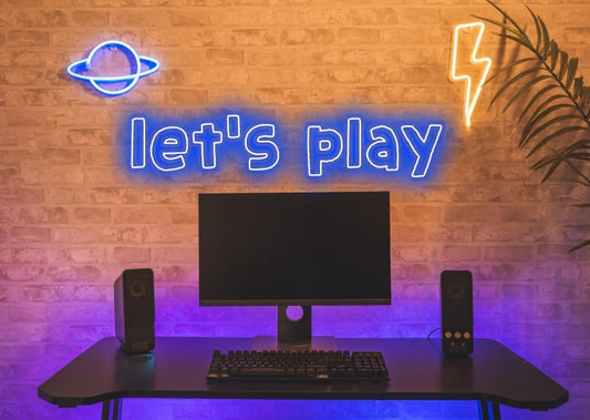 let's play - Gamer Neon Sign