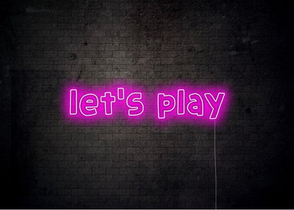 let's play - Gamer Neon Sign