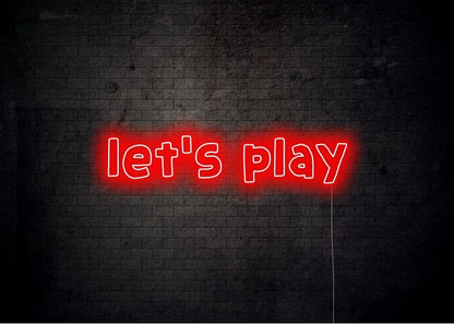 let's play - Gamer Neon Sign