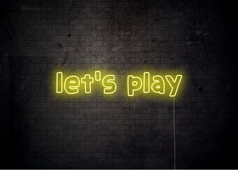 let's play - Gamer Neon Sign